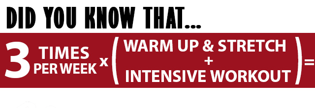 Did you know that 3 times per week of intensive workout can guarantee results? Only 1 hour training.